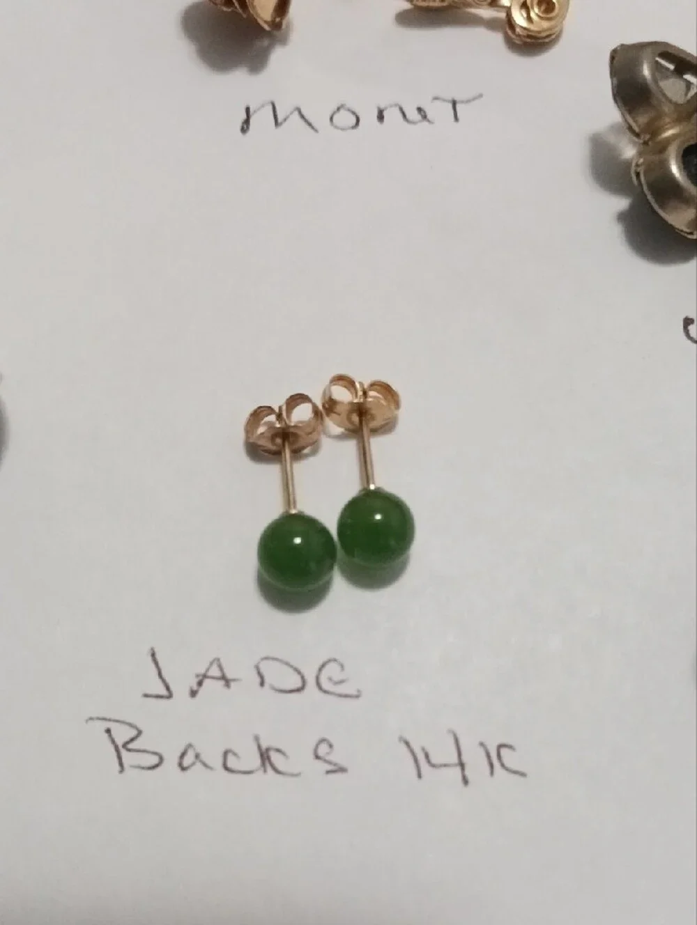 Vintage To Now Jewelry. Jade 14k Post Earrings, Sterling Silver, Trifari & More